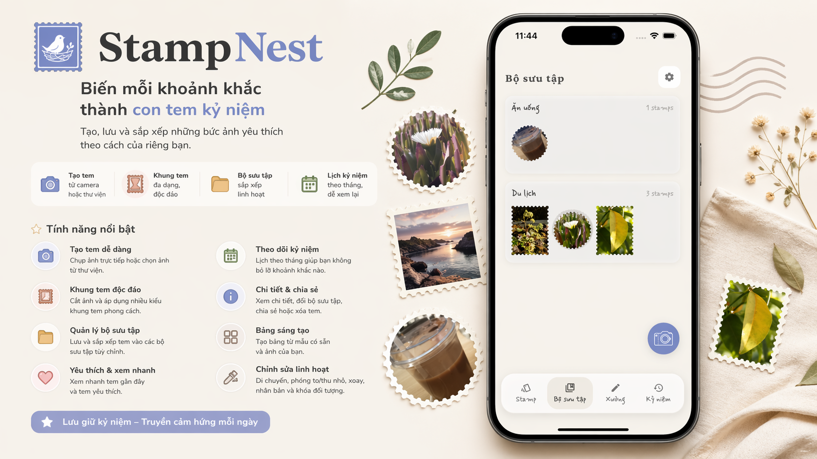 Ảnh banner ứng dụng StampNest