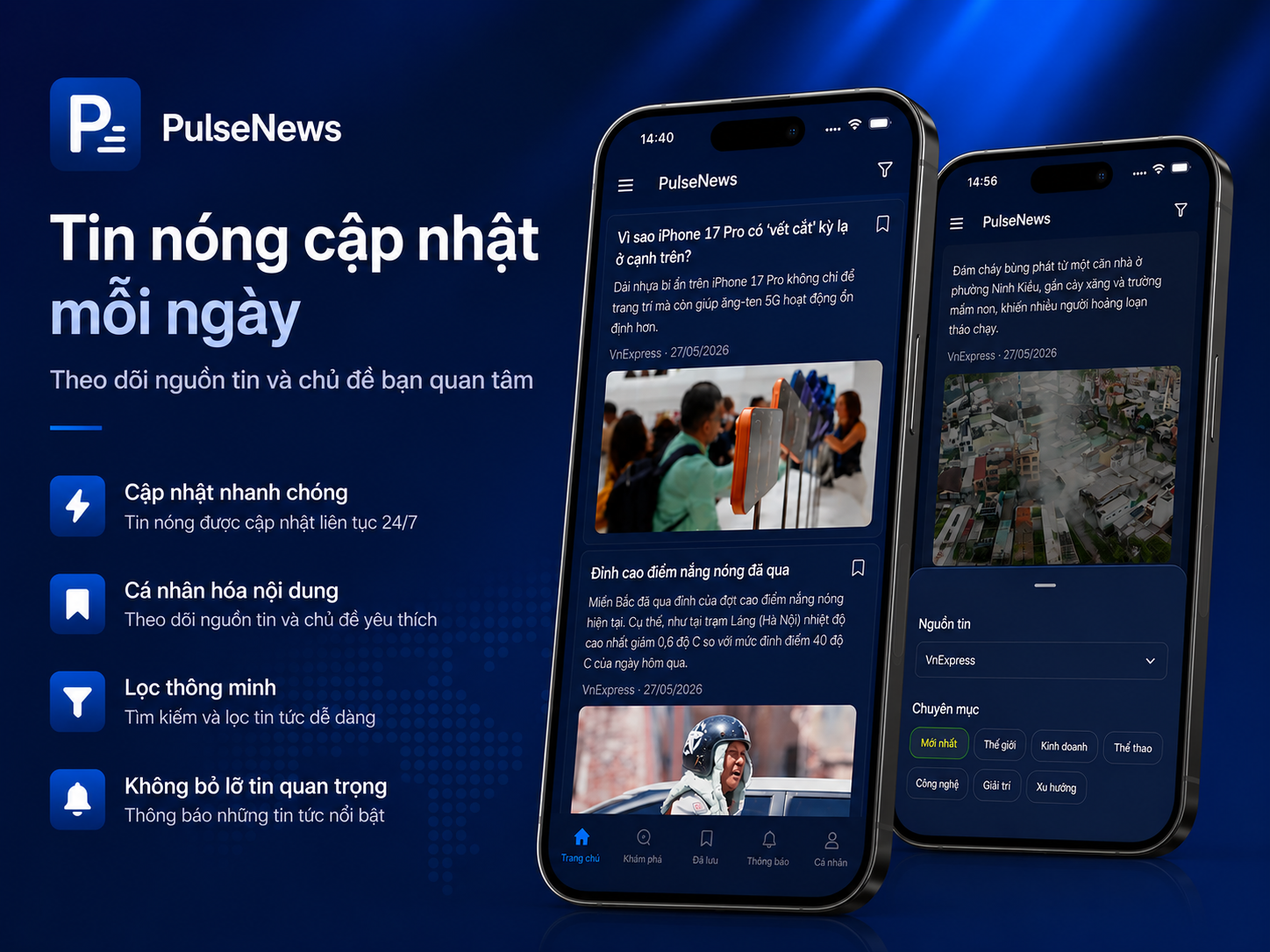 Ảnh banner ứng dụng PulseNews